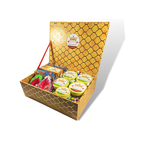 Diwali Gift Bada Premium Gift Hamper - Combo of Mukhwas, Churan, Supari, Nuts and Sweets - Large