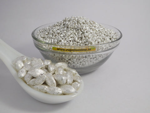 Silver Elaichi Dana Mukhwas Mouth Freshener | Silver Coated Hari Natural Elaichi Dana | Silver coated Cardamom seeds Saffron Blended