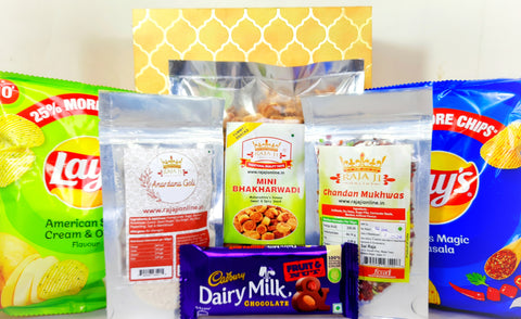 Diwali Gift Box Khatta Meetha Pack | Combo of 7 Items | Diwali Gift Hamper 240010